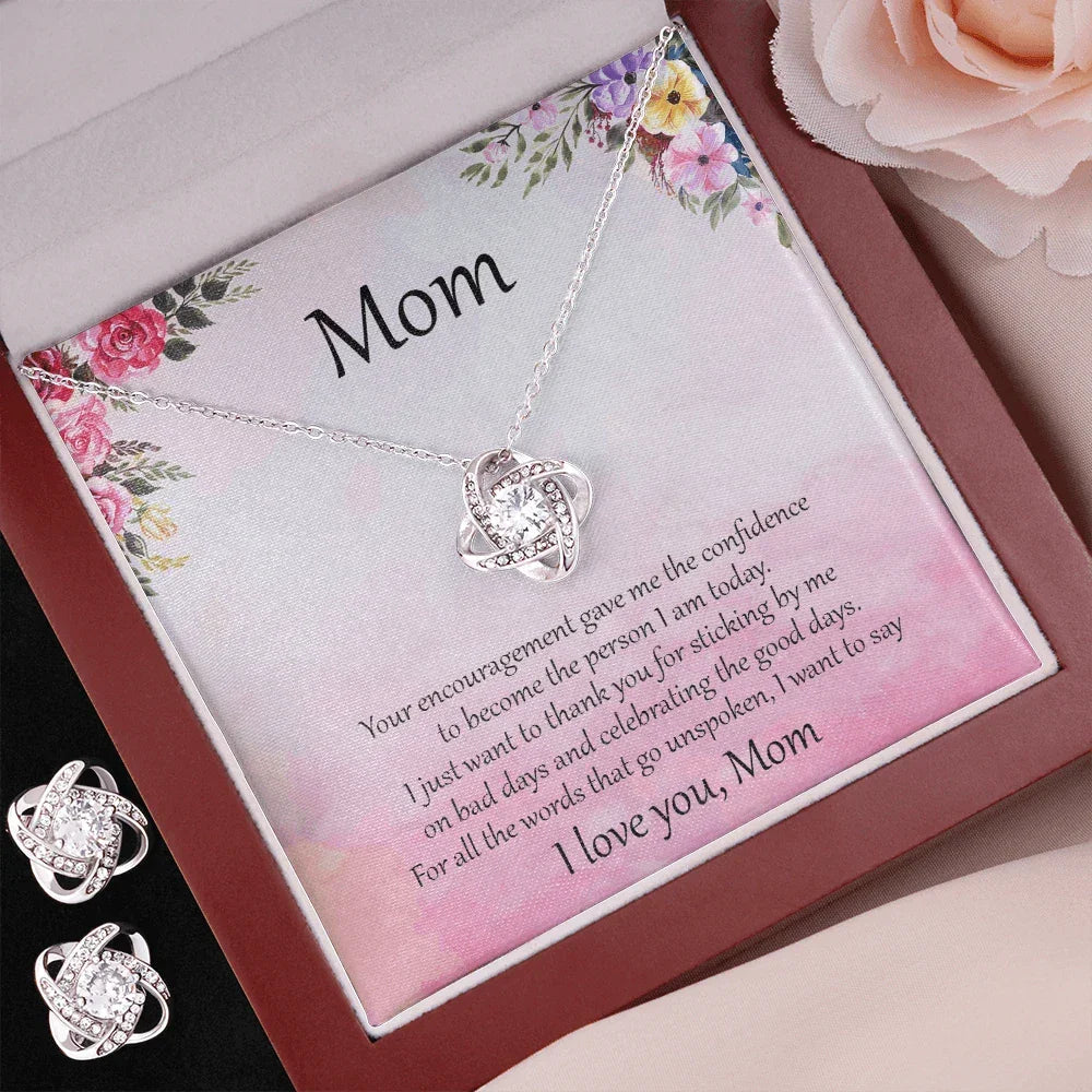 Gift for Mom Necklace Earring Set Birthday Mother's Day Special Occasion