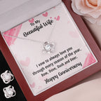Anniversary Gift for Beautiful Wife from a Hunter Husband CZ Necklace and Earring Set