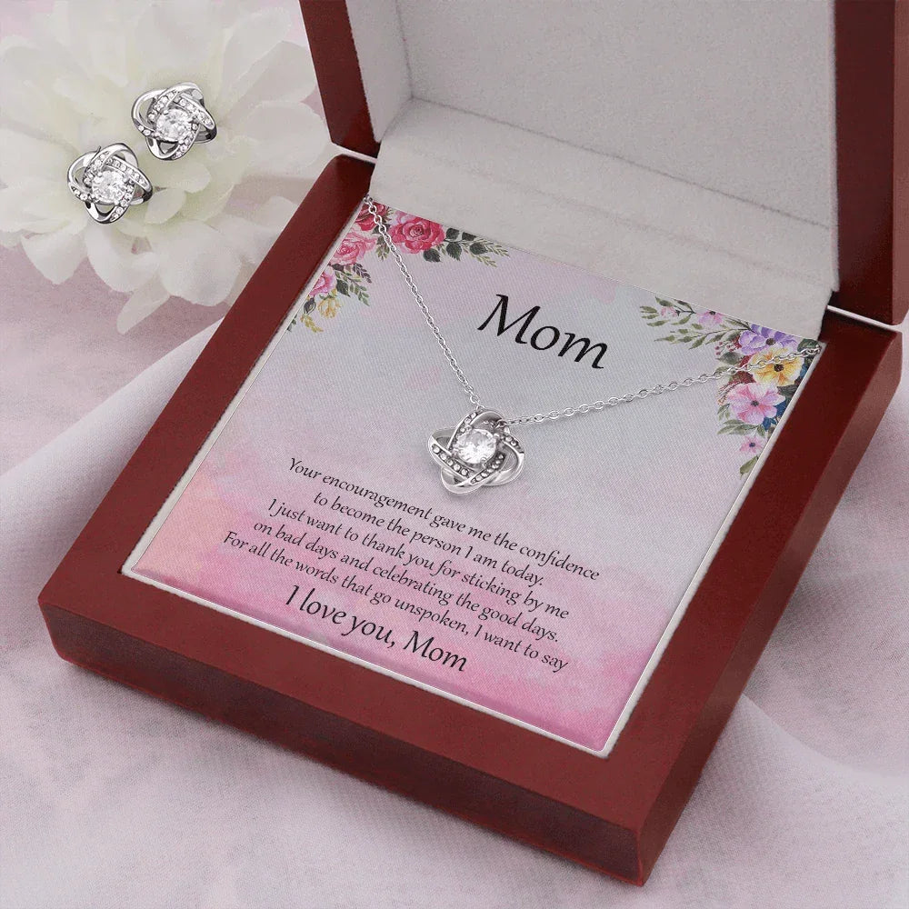Gift for Mom Necklace Earring Set Birthday Mother's Day Special Occasion