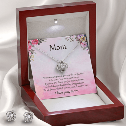 Gift for Mom Necklace Earring Set Birthday Mother's Day Special Occasion - Mallard Moon Gift Shop