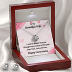 Anniversary Gift for Beautiful Wife from a Hunter Husband CZ Necklace and Earring Set