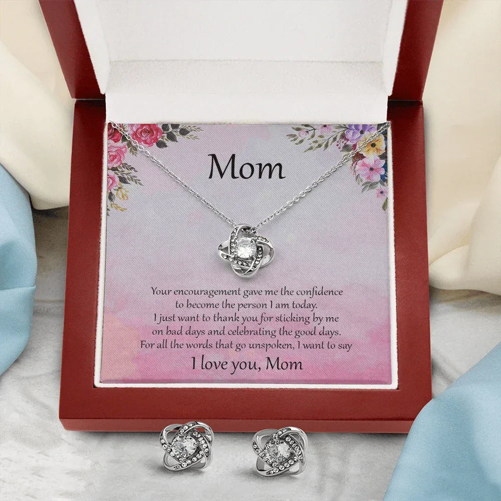 Gift for Mom Necklace Earring Set Birthday Mother's Day Special Occasion