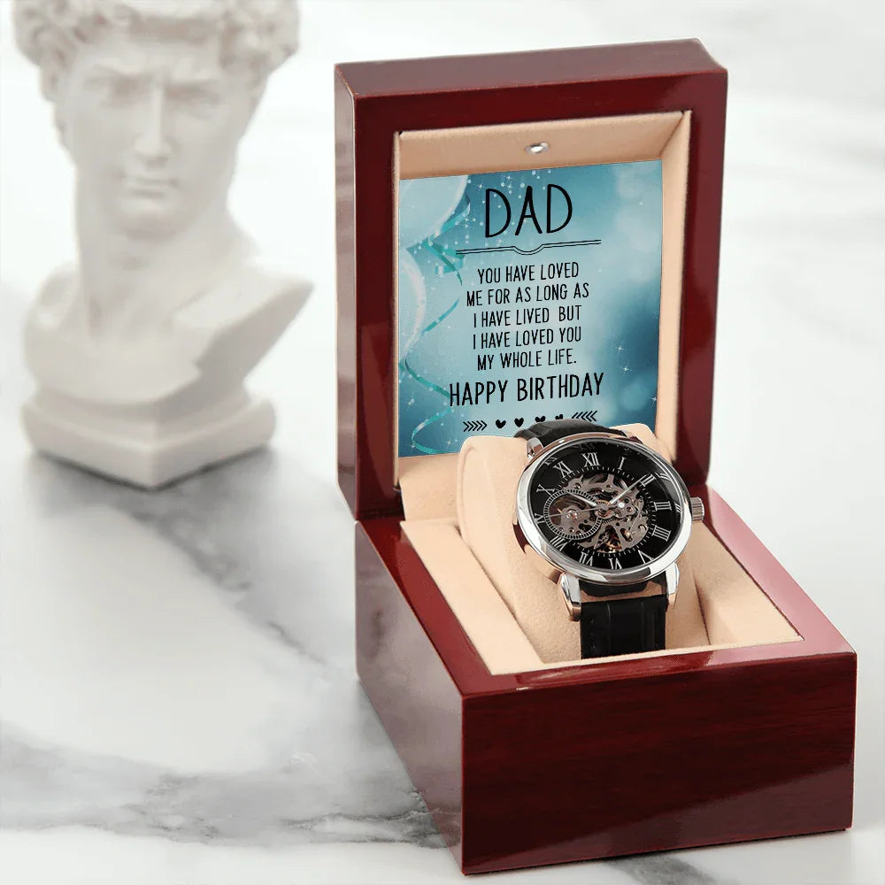 Dad Birthday Gift Openwork Wristwatch