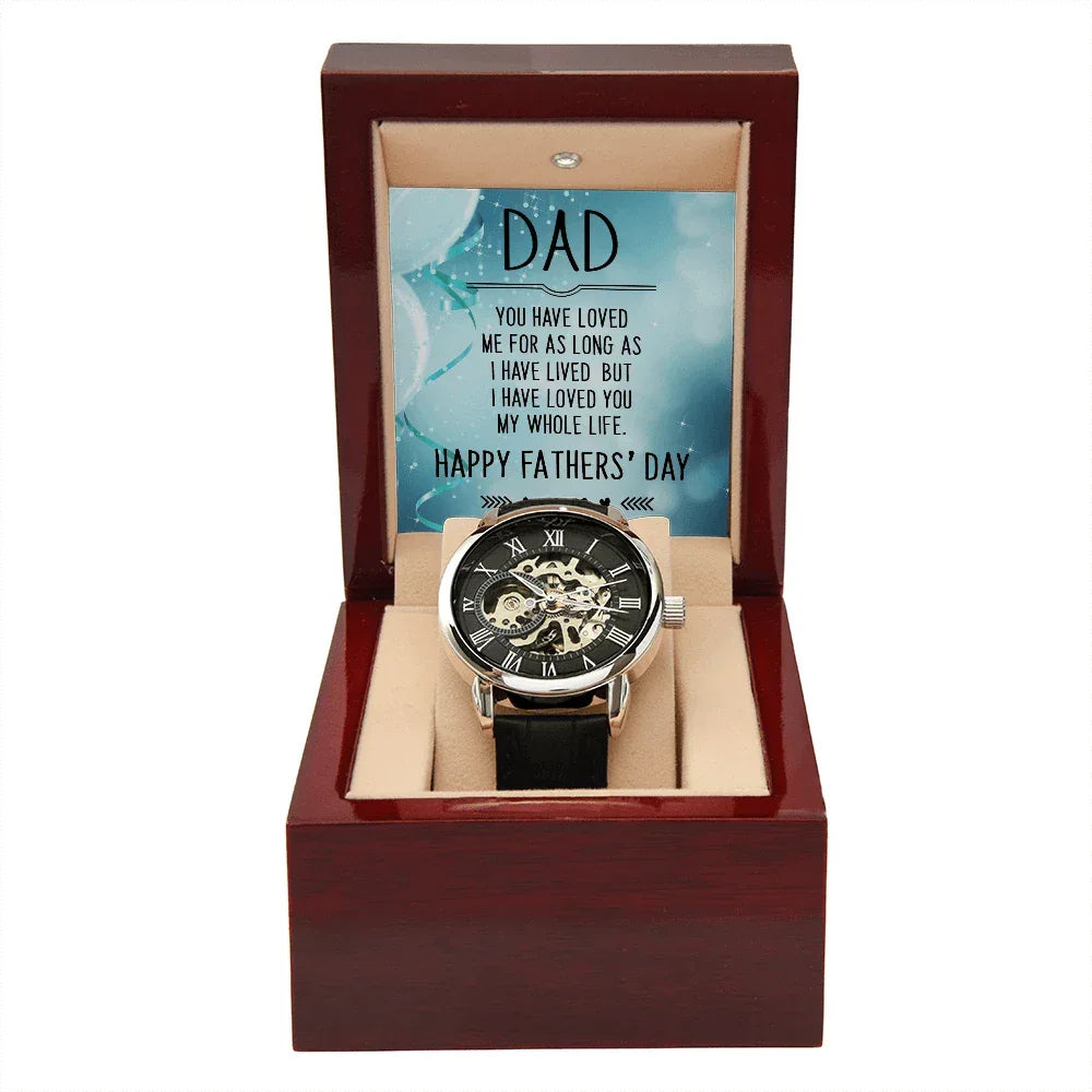 Happy Father's Day Gift Openwork Watch