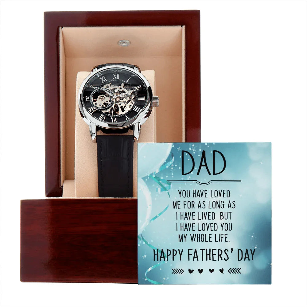 Happy Father's Day Gift Openwork Watch