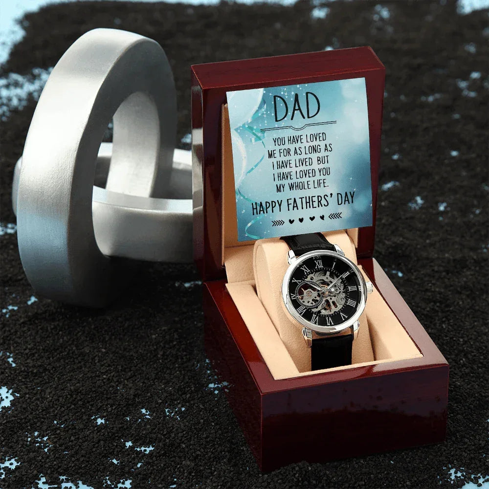 Happy Father's Day Gift Openwork Watch