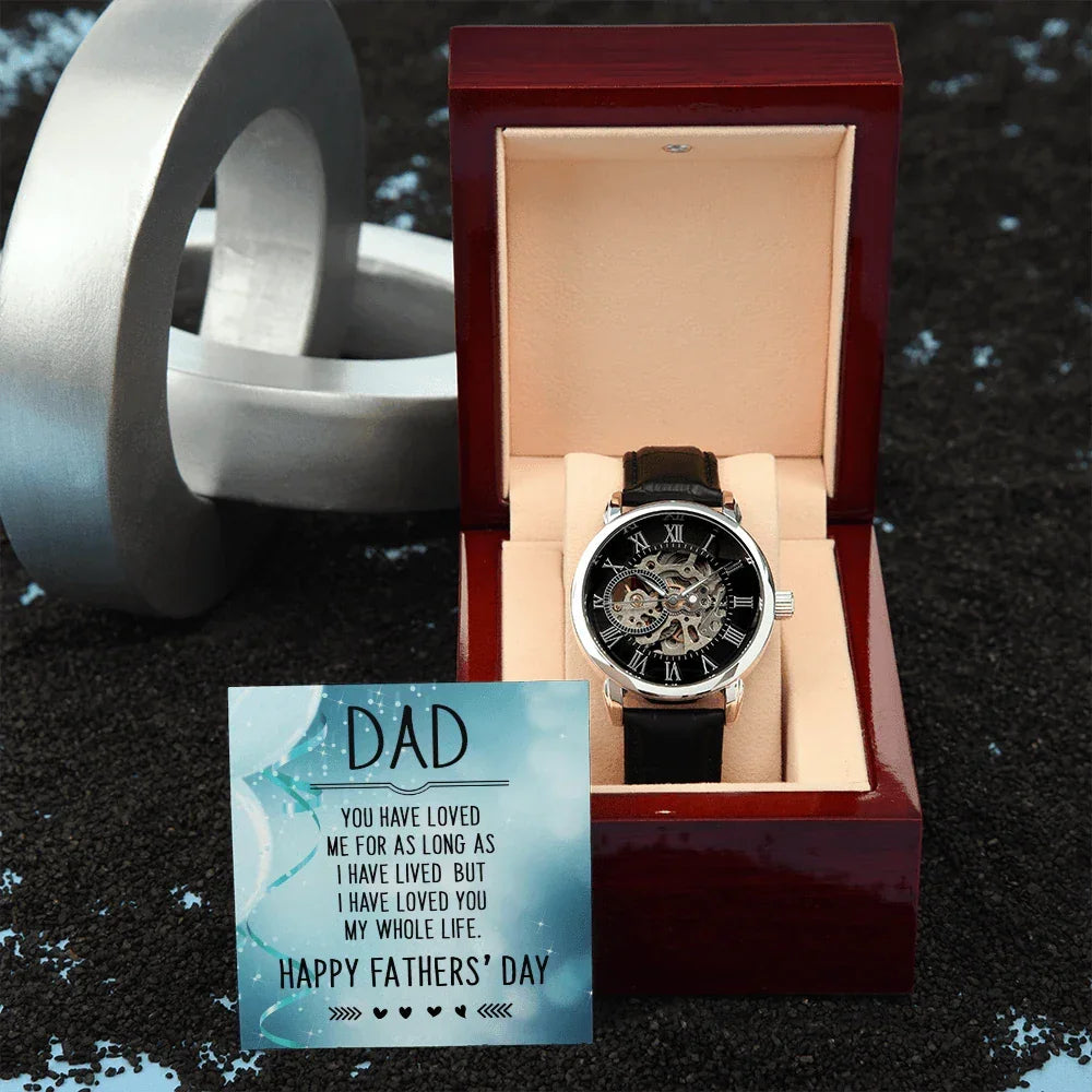 Happy Father's Day Gift Openwork Watch