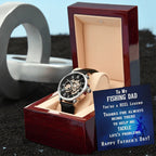 Fishing Dad Personalized Gift for a Fisherman Openwork Watch