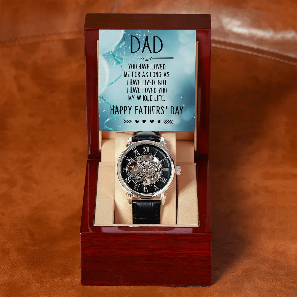 Happy Father's Day Gift Openwork Watch
