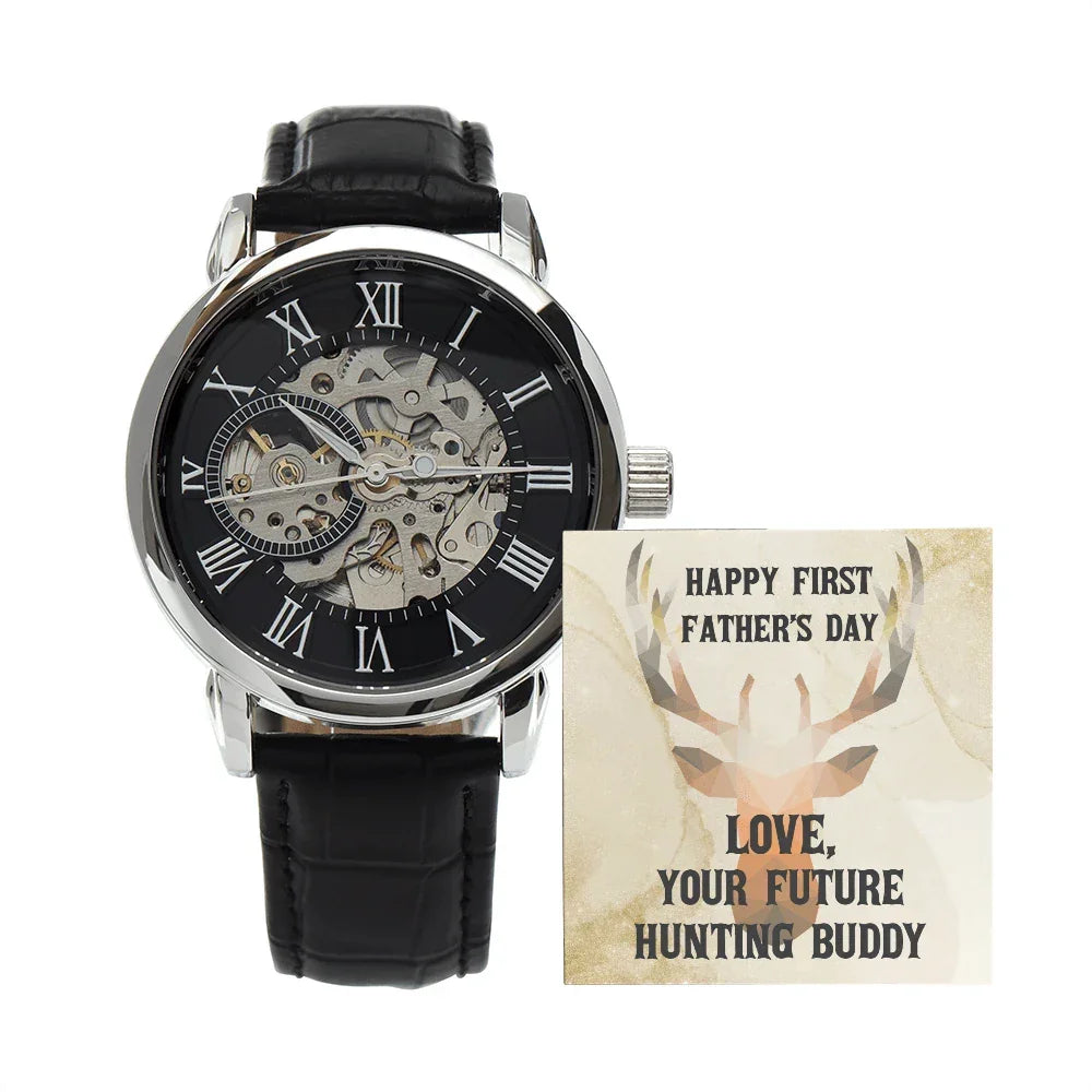 First Father's Day Gift from Future Hunting Buddy Openwork Watch