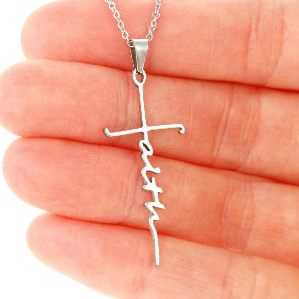 Grandmother Faith Cross Pendant Necklace