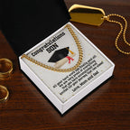 Son Graduation Congratulations from Mom and Dad Chain Link Necklace