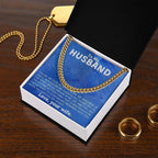 To My Husband - Making Memories - Cuban Link Chain Necklace