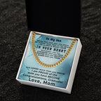 Son Graduation Gift from Proud Mom Cuban Link Chain Necklace