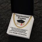 Grandson Graduation 2024 Congratulations Cuban Chain Link Necklace
