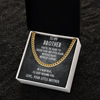 Gift for Brother Adjustable Cuban Link Chain Necklace