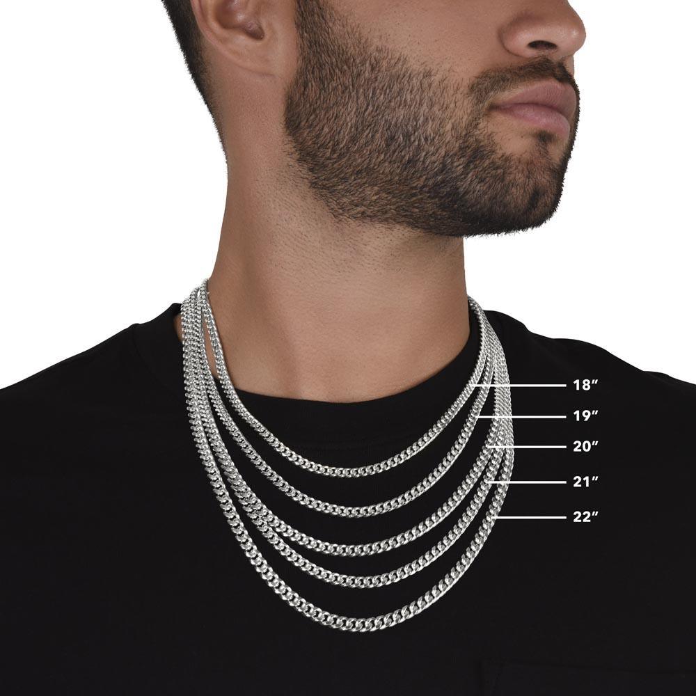 Dad Birthday Gift Cuban Chain Necklace - Mallard Moon Gift Shop