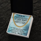 Son Graduation Love Mom Cuban Chain Link Necklace