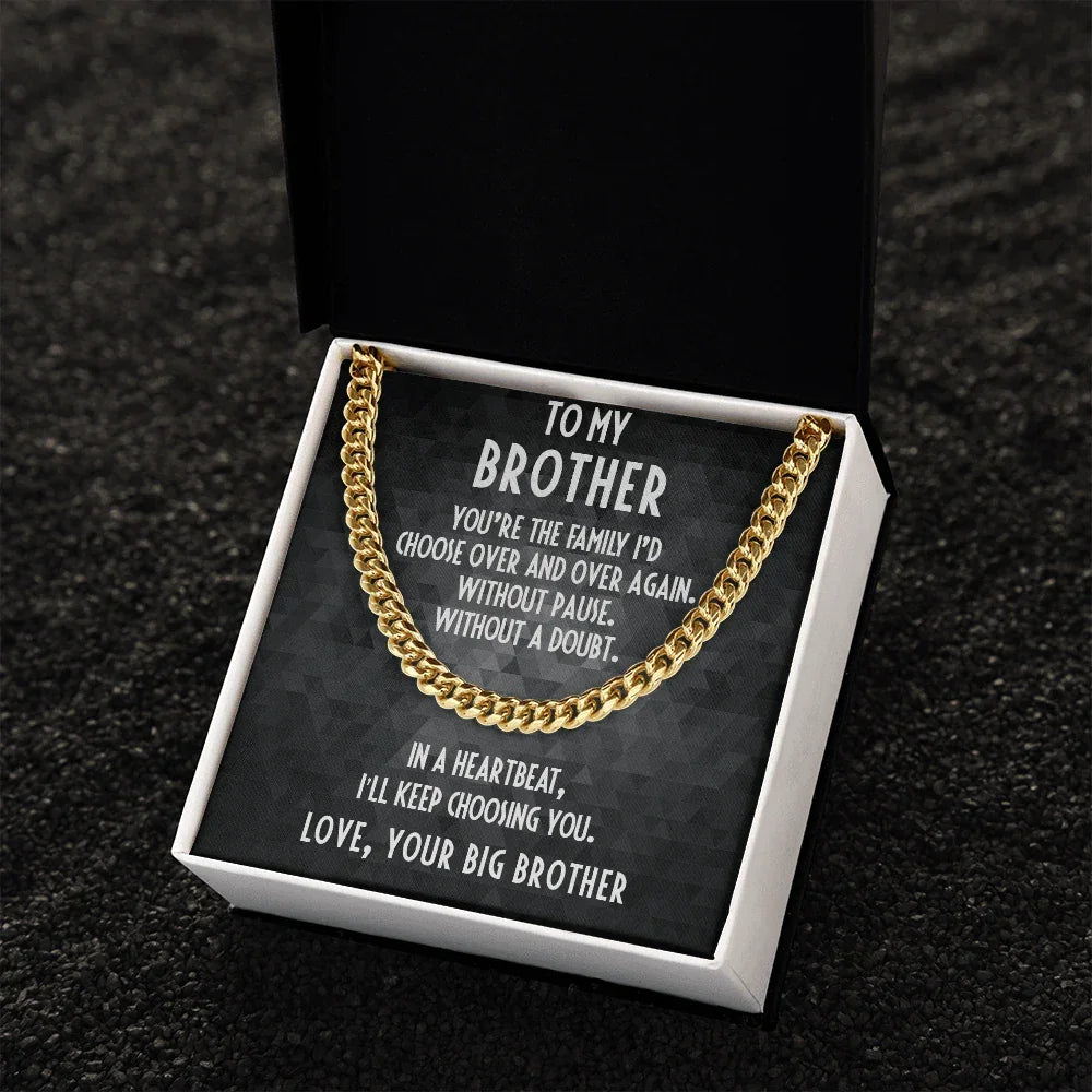 Gift for Little Brother Cuban Link Chain Necklace