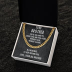 Gift for Brother Love Big Brother Cuban Link Chain Necklace