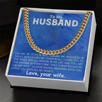 To My Husband - Making Memories - Cuban Link Chain Necklace