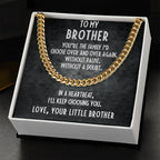 Gift for Brother Adjustable Cuban Link Chain Necklace