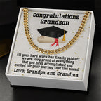 Grandson Graduation 2024 Congratulations Cuban Chain Link Necklace