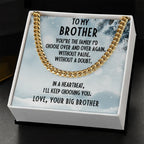 Brother Gift from Big Brother Cuban Link Chain Necklace