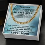 Son Graduation Gift from Proud Mom Cuban Link Chain Necklace