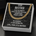 Brother Gift from Little Brother Cuban Link Chain Necklace