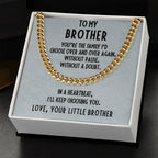 Gift for Brother Adjustable Cuban Link Chain Necklace