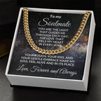 To My Soulmate - Chain Necklace with Romantic Message Card and Gift Box