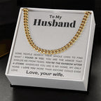 To My Husband - My Armor - Cuban Link Chain Necklace