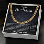 To My Husband - Love You Endlessly - Cuban Link Chain Necklace