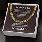 Gift For Son From Dad Cuban Chain Link Necklace