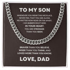 Gift For Son From Dad Cuban Chain Link Necklace