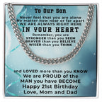 Son 21st Birthday Gift Cuban Link Chain Necklace