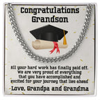 Grandson Graduation 2024 Congratulations Cuban Chain Link Necklace