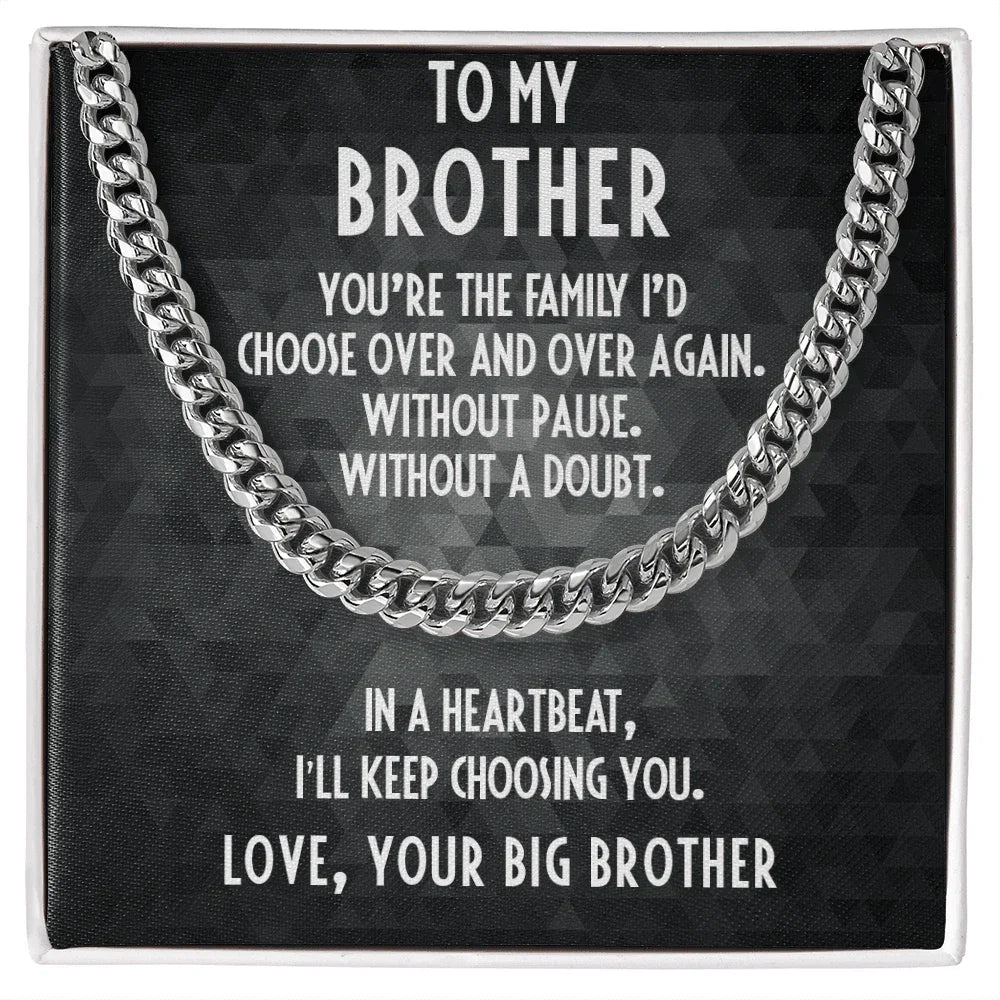 Gift for Little Brother Cuban Link Chain Necklace