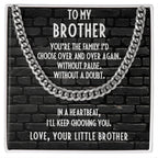 Brother Gift from Little Brother Cuban Link Chain Necklace
