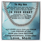 Son Graduation Gift from Proud Mom Cuban Link Chain Necklace