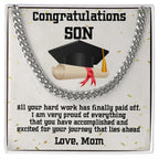 Son Graduation Gift Cuban Link Chain Necklace