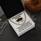 Nephew Graduation Congratulations Love Aunt and Uncle Cuban Chain Link Necklace