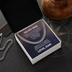 To My Son From Dad Cuban Chain Link Necklace