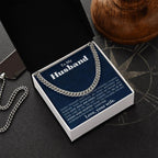 To The Best Husband In The World Cuban Link Chain Necklace