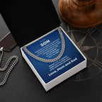 Gift for Son From Mom and Dad Cuban Chain Link Necklace