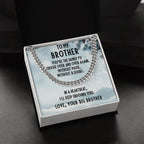 Brother Gift from Big Brother Cuban Link Chain Necklace