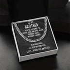 Gift for Brother Love Big Brother Cuban Link Chain Necklace