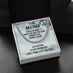 Brother Gift from Little Brother Cuban Link Chain Necklace