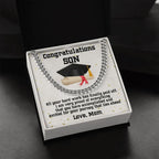 Son Graduation Gift Cuban Link Chain Necklace